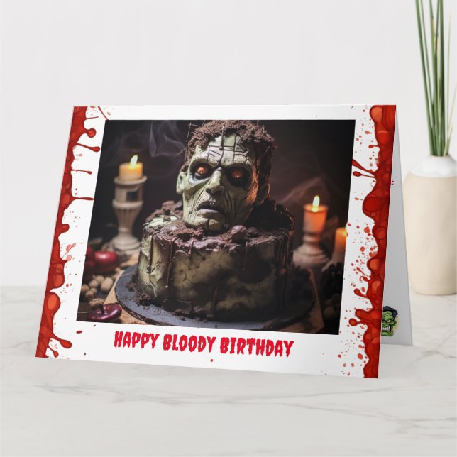 Cartão Frankenstein Birthday Card (Frente)