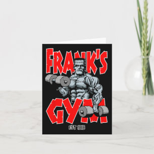 Cartão Frankenstein Gym Funny Bodybuilding Malhação Worko