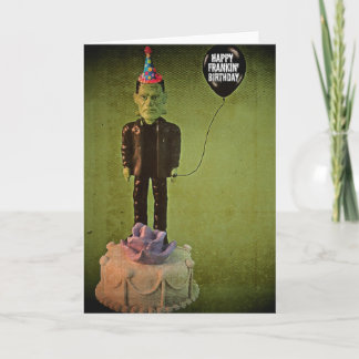 Cartão "Frankenstein Halloween" Birthday Card