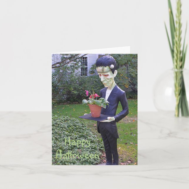 Cartão Frankenstein Halloween Note Card (Frente)