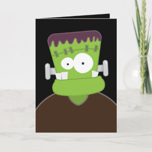 Cartão Frankenstein Monster   Kids Happy Halloween Card