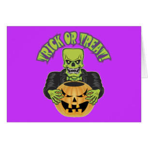 Cartão Frankenstein Skull