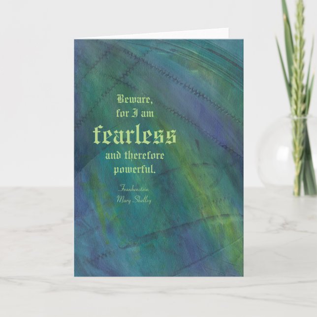 Cartão Frankenstein Stitches (Frente)