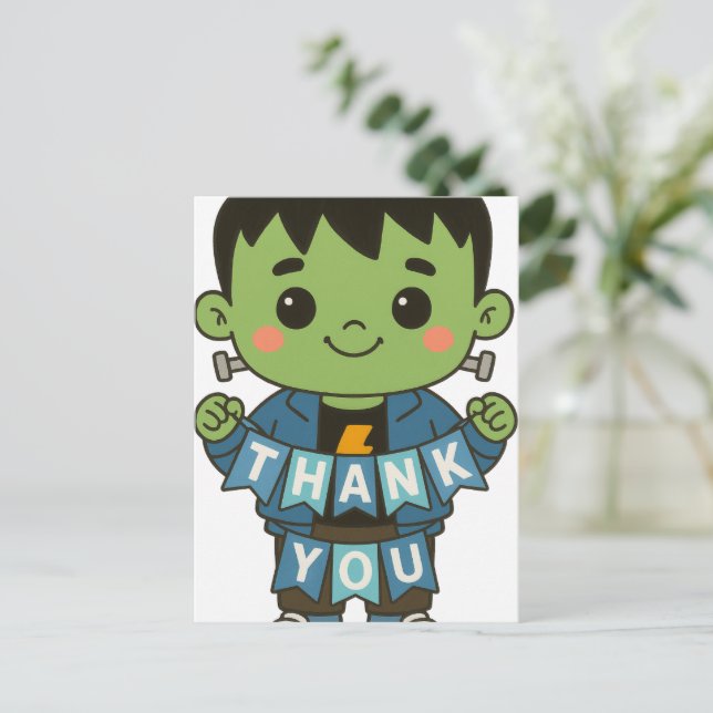 Cartão Frankie Boo Crew "Obrigado" (Em pé/Frente)