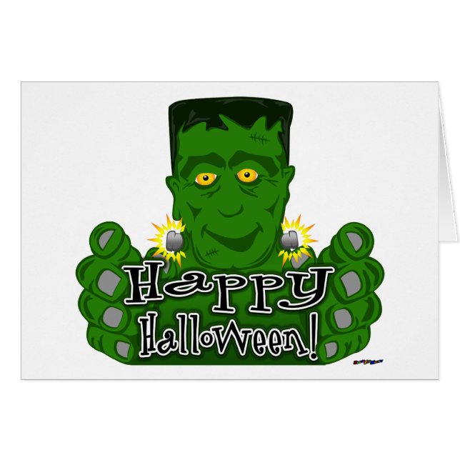 Cartão Frankie Happy Halloween! (Frente Horizontal)