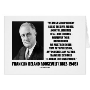 Cartão Franklin Delano Roosevelt Cidadãos pelos Direitos