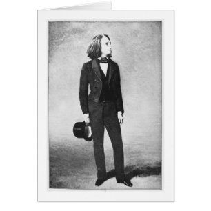 Cartão Franz Liszt (1811-86) 1856 (lito) (foto b/w)
