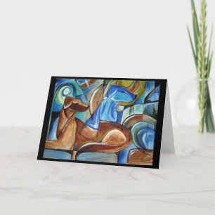 Cartão Franz Marc, Belas Artes, Dois Cães