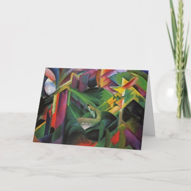 Cartão Franz Marc- Deer in a Monastery Garden (Frente)