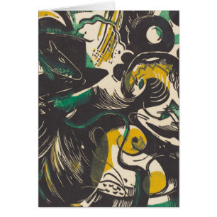 Cartão Franz Marc   Gênesis II Schopfungsgeschichte II