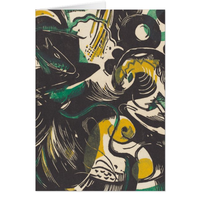 Cartão Franz Marc | Gênesis II Schopfungsgeschichte II (Frente)