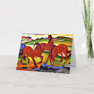 Cartão Franz Marc - Grazing Horses IV. 1911