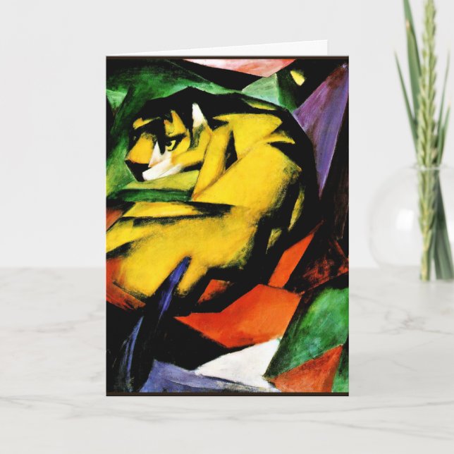 Cartão Franz Marc painting, Tiger (Frente)