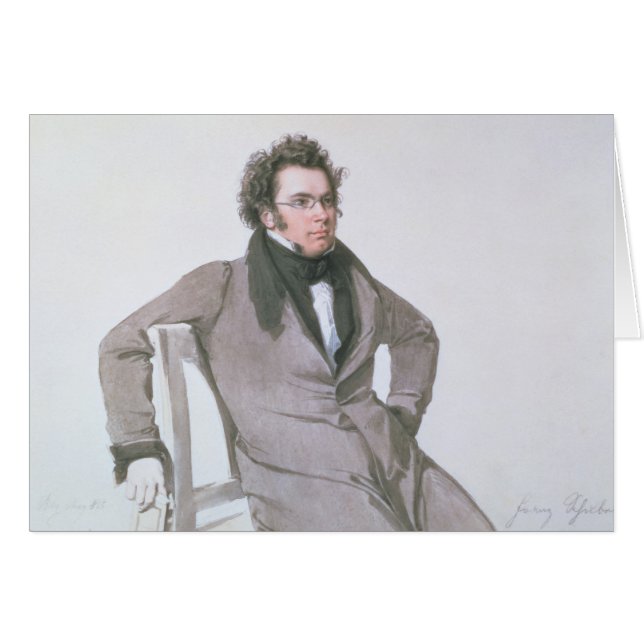 Cartão Franz Schubert, 1825 (Frente Horizontal)