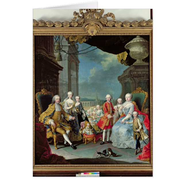 Cartão Franz Stephan mim com sua esposa Marie-Therese (Frente)