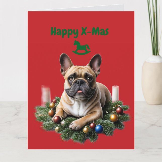 Cartão Französische Bulldogge French Bulldog  Weihnachten (Frente)