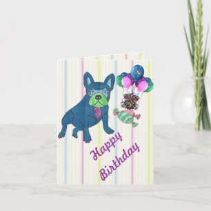 Cartão französische Bulldogge Grußkarten