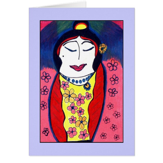 Cartão Frasco de biscoito da senhora fortuna (Frente)