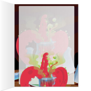 Cartão Frasco experimental científico Monster