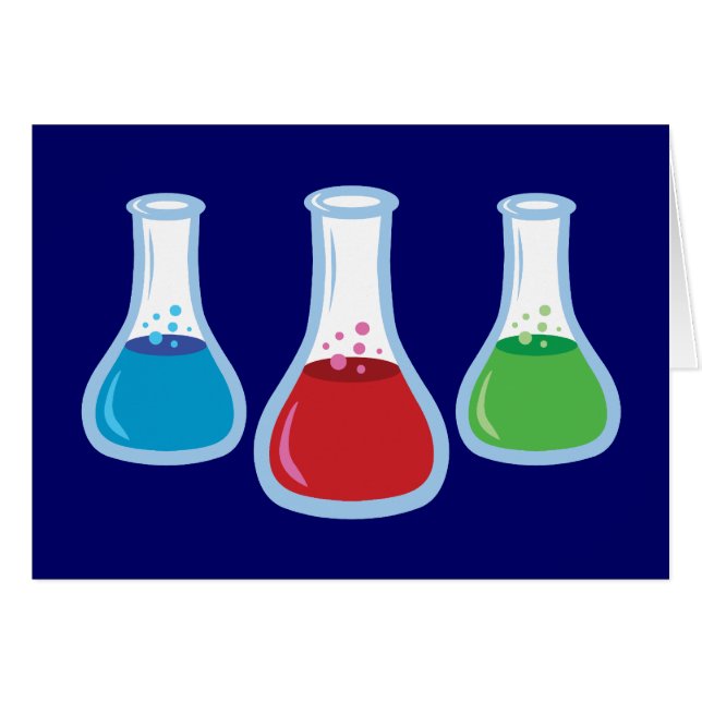 Cartão Frascos de Ciência (Frente Horizontal)