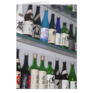Cartão frascos de saquê
