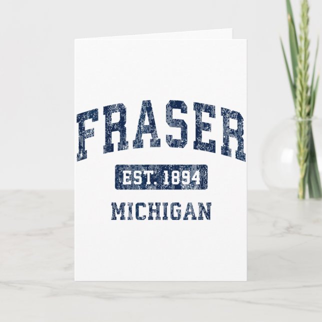 Cartão Fraser Michigan Mi Esportes Vintage Estabelecidos  (Frente)