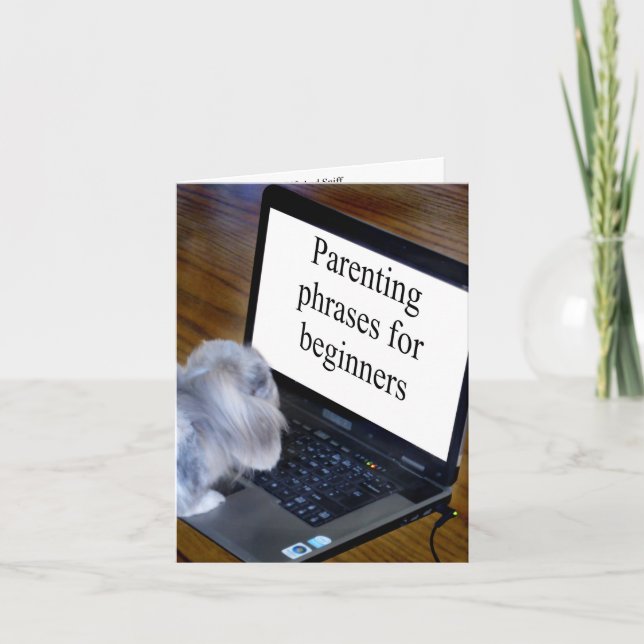 Cartão frases divertidas para novos pais (Frente)