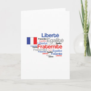Cartão Fraternidade da Liberdade - Dia da Bastilha France