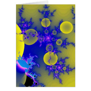 Cartão Fratura azul e amarela