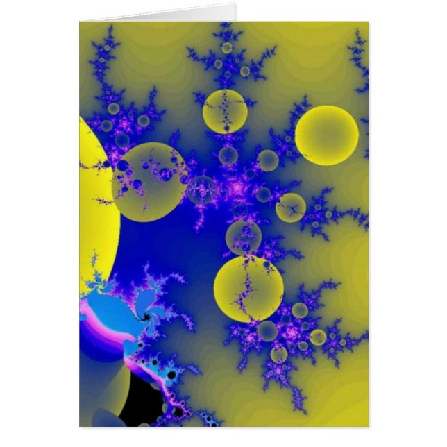 Cartão Fratura azul e amarela (Frente)