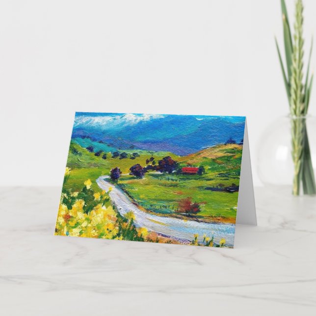 Cartão Frazier Valley Springtime 5 x 7 Greeting Card (Frente)