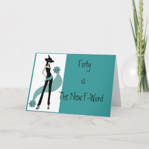Cartão Freakin' Fabulous 40th Birthday Card for Women