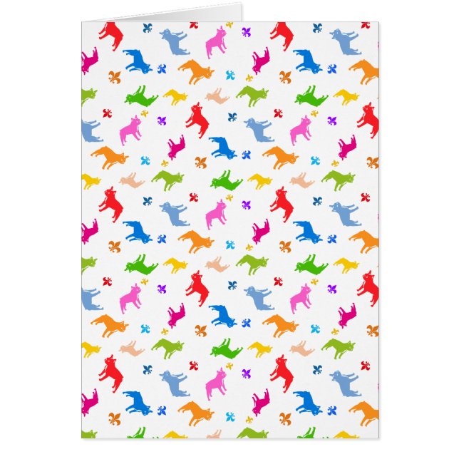 Cartão Freches Frenchie Muster (Frente)