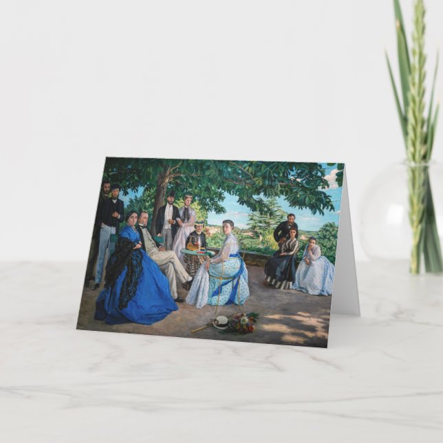 Cartão Frédéric Bazille - A Reunião de Família (Frente)