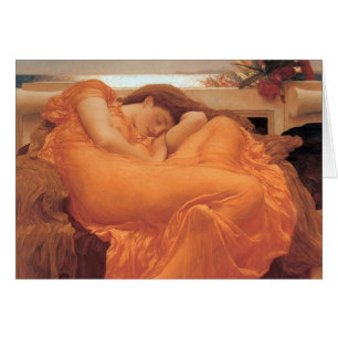 Cartão Frederic Leighton que arde junho