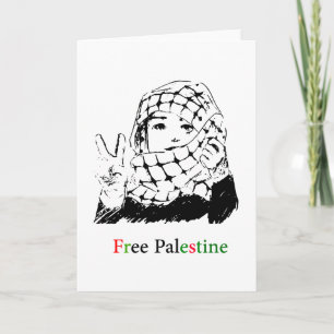 Cartão Free Palestine Greeting Cards