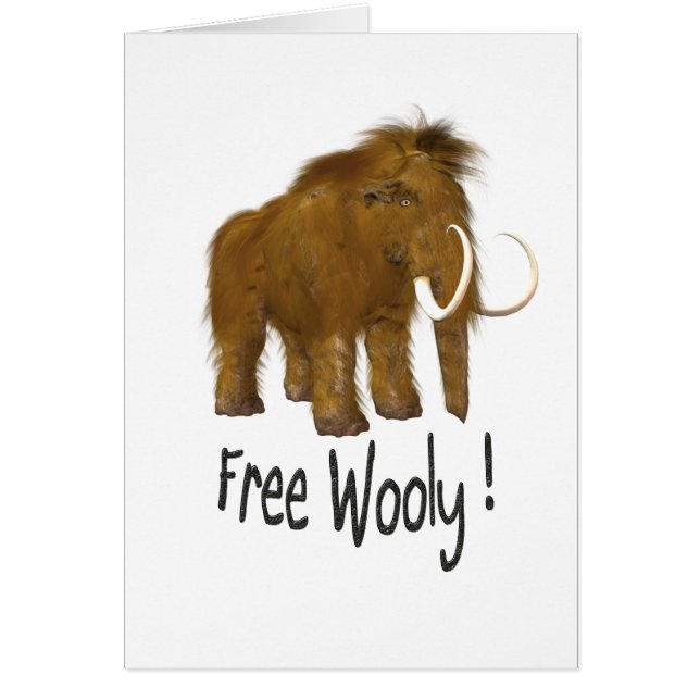 Cartão "Free Wooly" Wooly Mammoth (Frente)