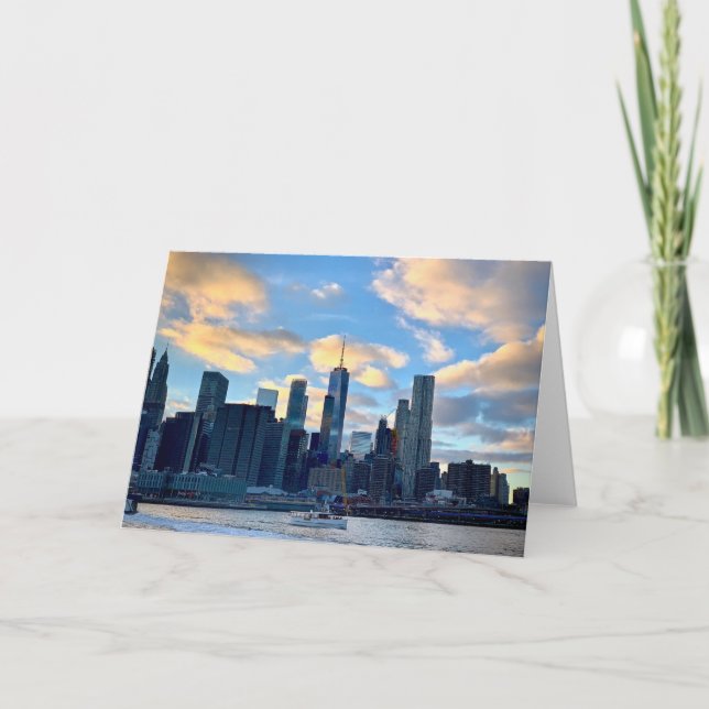 Cartão Freedom Tower from Brooklyn Bridge Park, NYC (Frente)