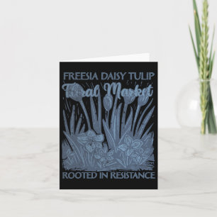 Cartão Freesia Daisy Tulipa Enraizada Em Resistência Suti
