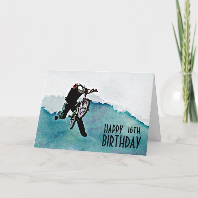 Cartão Freestyle BMX Bicycle Stunt (Frente)