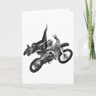 Cartão freestyling with dirt bike