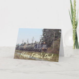 Cartão Freght Train Railway-lovers Fathers Day Card