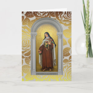 Cartão Freira Carmelita Santa Teresa a Pequena Flor