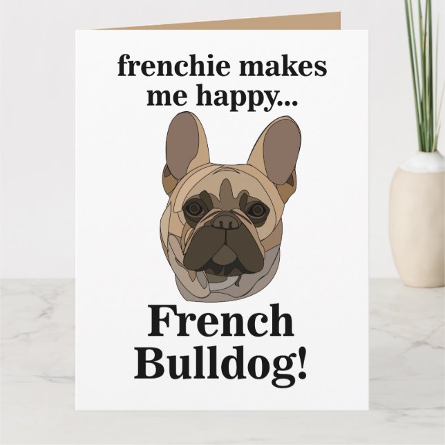 Cartão French Bulldog Face Dog Lover (Frente)