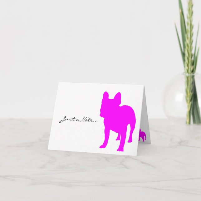 Cartão French Bulldog Note Card (Frente)