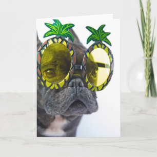 Cartão French Bulldog on the Beach