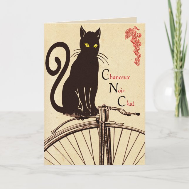 Cartão French cat greeting card (Frente)