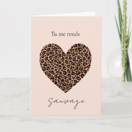 Cartão French I'm Wild for You Valentine's Day Card