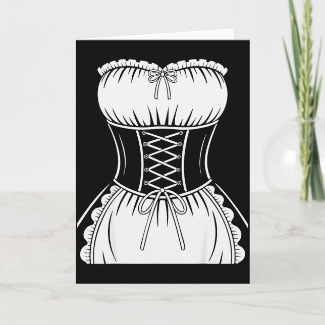 Cartão French Maid Shirt Adult Men Women Anime Cosplay Co (Frente)