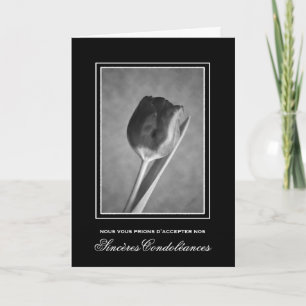 Cartão French Sympathy Classic Black and White Tulip